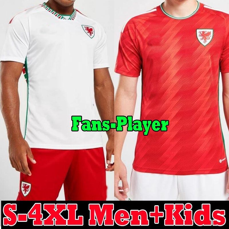 

4XL 2022 Wales soccer tee Jerseys BALE ALLEN RAMSEY Mens 22 23 world National Team cup Rodon VOKES New Home Football Shirt WILSON Uniforms, Away