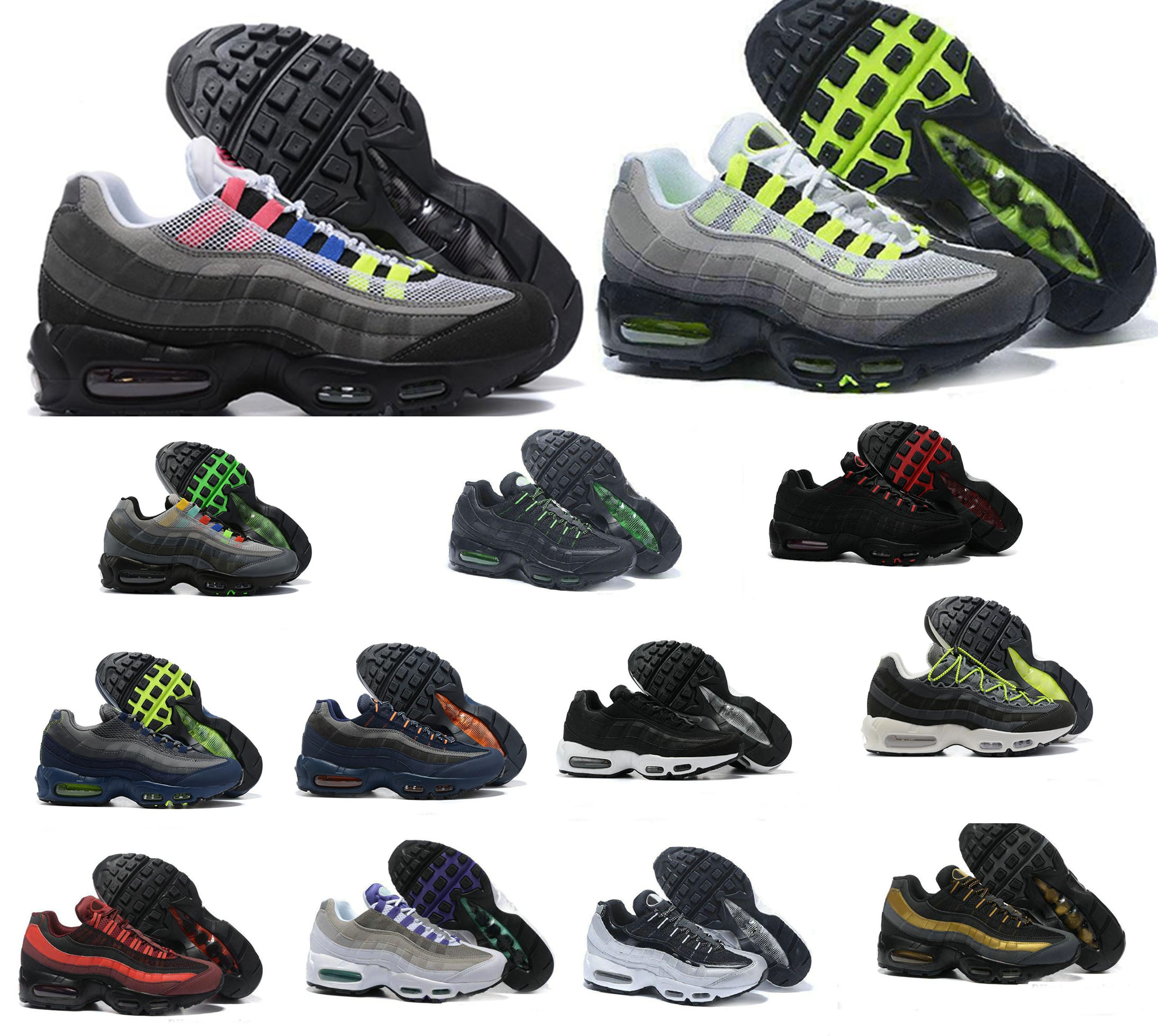 

95 Running Shoes 95S Low trainers Men Women Sports 2022 Training sneakers 2022 Classic walking sportswear popular boot for gym 20Th Anniversary Grape Safari, Pay for box