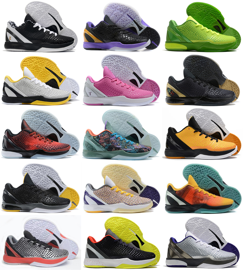 

Basketball Shoes Mens Trainers Sports Outdoor Sneakers Bruce Lee Big Stage Chaos Metallic Gold Mamba 6 Protro Grinch Men Mambacita 5 Rings Size 36-46, As photo