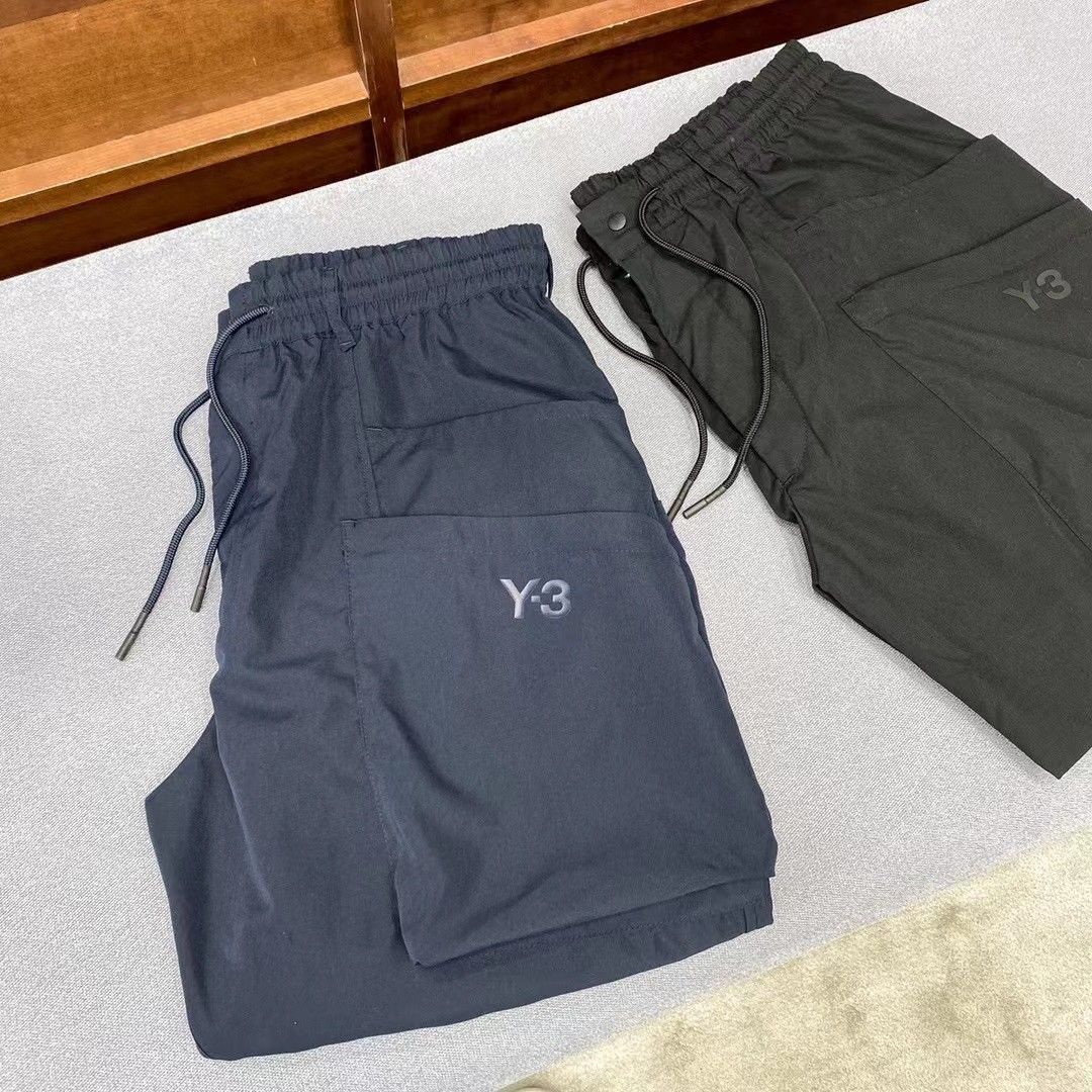 

Men Cargo Pants Summer Y3 Letter Print Navy Blue Sports Casual Sweatpant