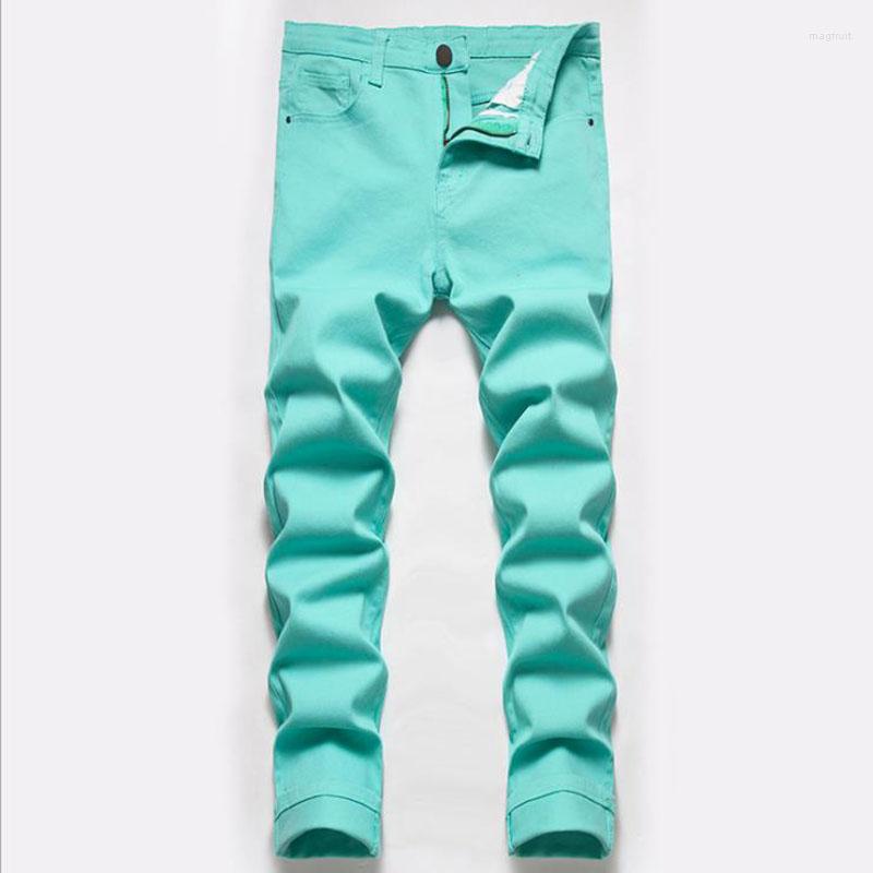 

Men's Jeans 2022 Men Colored Autumn Fashion Mens Casual Cotton Slim Straight Male Denim Pants Plus Size 42, Black