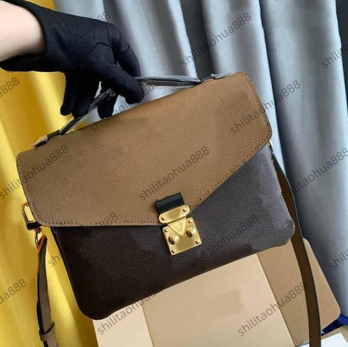 

luxurys designers crossbody bag Women handbag pochette messenger bags oxidizing leather METIS shoulder bags crossbody bag totes M40780, 01 brown+flower