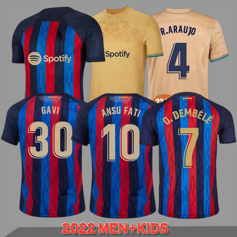 

2022 2023 LEWANDOWSKI Soccer jersey ANSU FATI BARCelon AAA football shirt GAVI FERRAN RAPHINHA 22 23 F. DE JONG DEST DEMBELE Camisetas men kids third UNIFORM, Man away