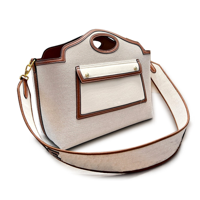 

High Version Canvas Hollow Out Tote Top-handle Bags Brand Women Leather Designer Handbags Shoulder Bag Ladies Hand bags Fashion Shopping Bagg, Customize