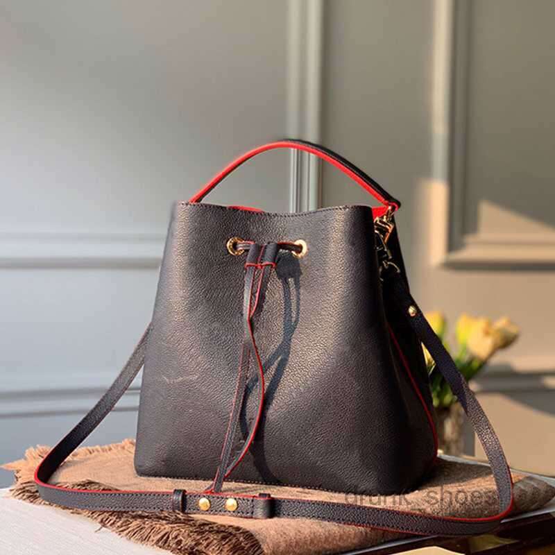 

Evening Bags Handbags Large Capacity Bucket Bag Women Crossbody Bags Shoulder Purse Letter Embossing Leather Drawstring Removable Shoulder Strap Tote Wallet