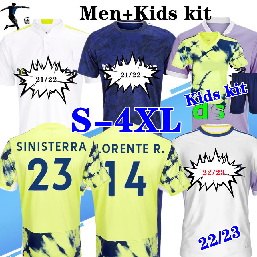 

4XL 22 23 SUMMERVILLE BAMFORD Soccer Jerseys Adams Aaronson HARRISON away kit 2022 2023 Llorente JAMES football shirt Uniforms Men kids sets, Home