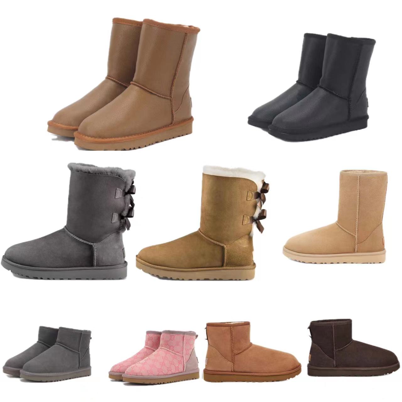

designer boots ug for women black uggs chestnut uggly grey red navy classic ankle short womens winter uggs booties fashion snow shoes size, #2