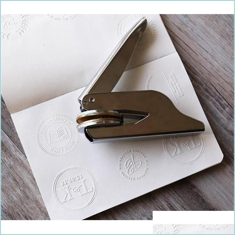 

Other Home Garden Customized Library Book Invitation Embosser Stamp Embossing Notary Seal For Personalized Motto Make Your Dro Soif Dhdfq