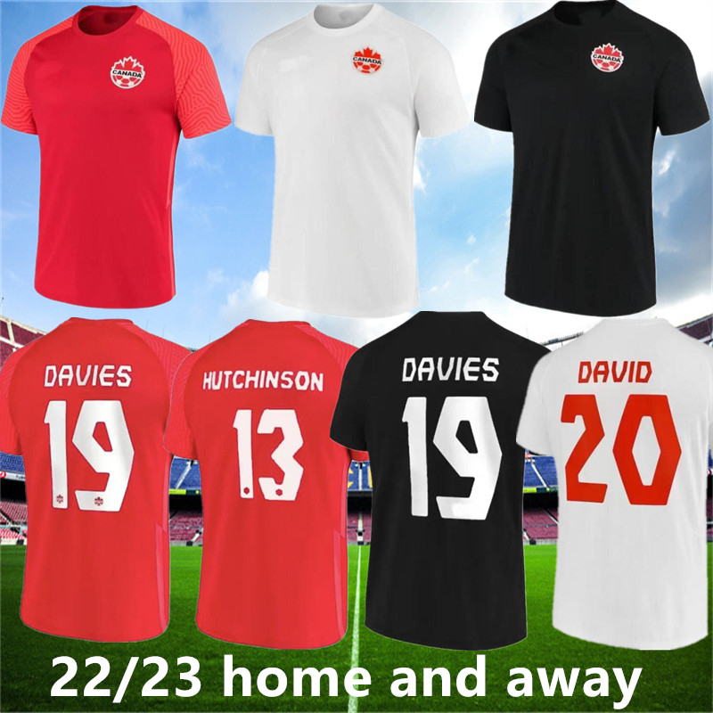 

2022 2023 World Cup top jersey Canada Soccer Jerseys home away black DAVIES DAVID national team EVSTAQUIO HUTCHINSON LARIN CAVALLINI LARYEA MILLAR football shirts, Gray