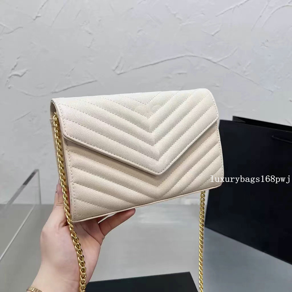 

Shoulder Bag Handbag Purse Wallets Tote Crossbody Messenger Envelope Flap Letters Chain Twill Wave Quilted Interior Zipper Pocket Women Luxury Designers, Box single shot can not be sent