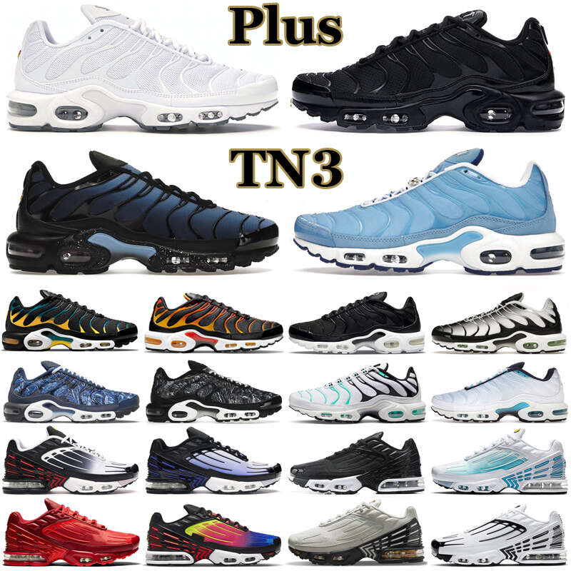 

Plus TN 3 Running Shoes Men Women Terrascape Triple Black White Hyper Jade University Blue Fury Pimento Persian Violet Mens Trainers Outdoor, 28