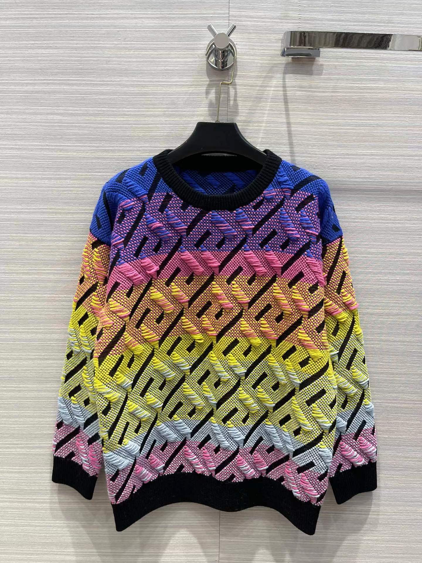

Milan Runway Sweater 2022 New Autumn Winter Long Sleeve O Neck Print Women' Sweaters High End Jacquard Pullover Designer Sweater 0924-11, Multi