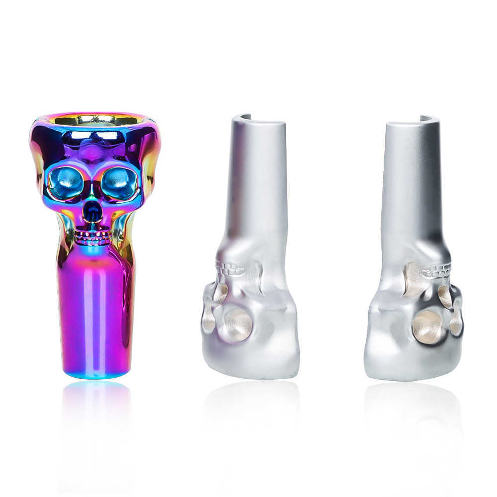 

Smoking Accessories Plating 14mm bowl HORNET Aluminum alloy skull multicolor 18.8mm male joint bowl for dab rig waterbongs hookah