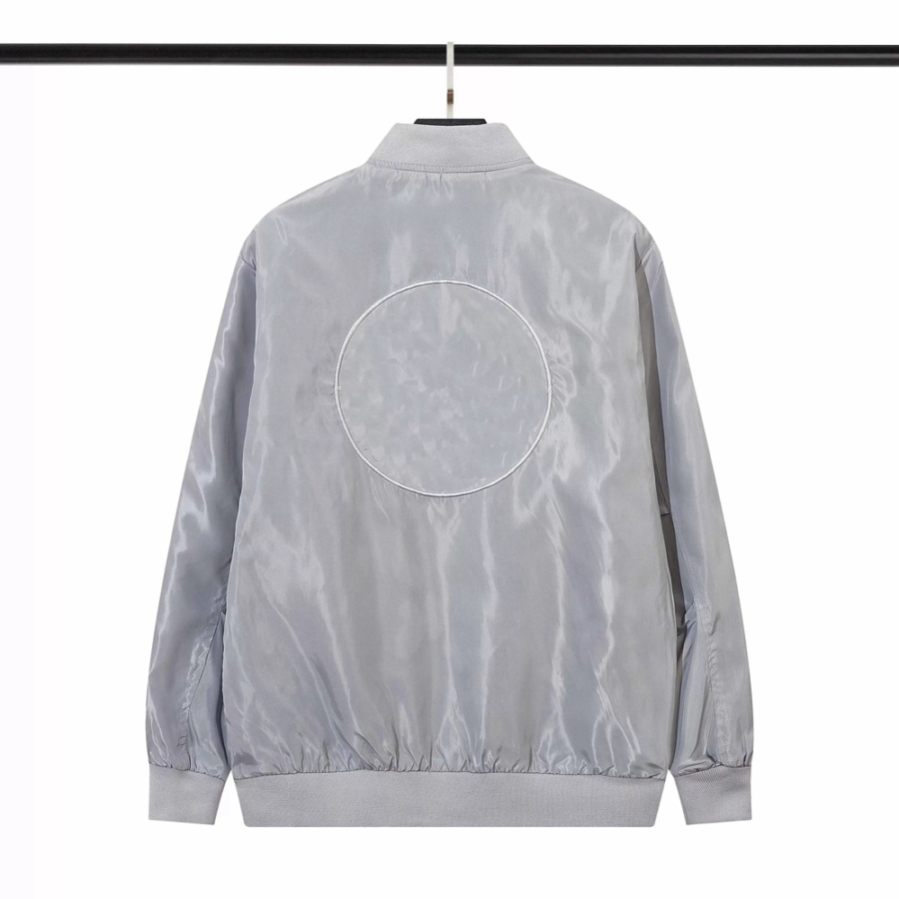 

Designer Spring Compass Jacket STONE Badge Sleeve Patched Women Men baseball collar Coat Streetwear Turn Down Collars Windbreaker coat 05