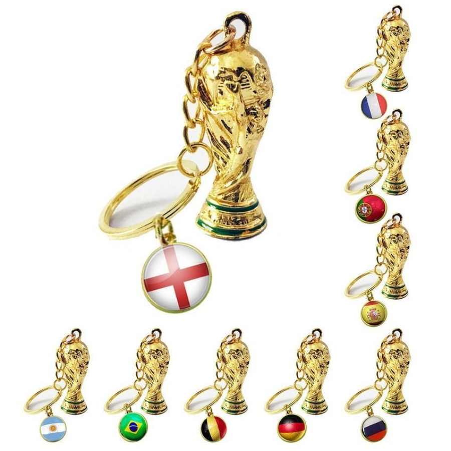 Trophée du football Objets décoratifs Figurines Mini Keychain Model Model Souvenir Coupe du monde Match Clai-Key Chain Accessoires Accessoires Sp
