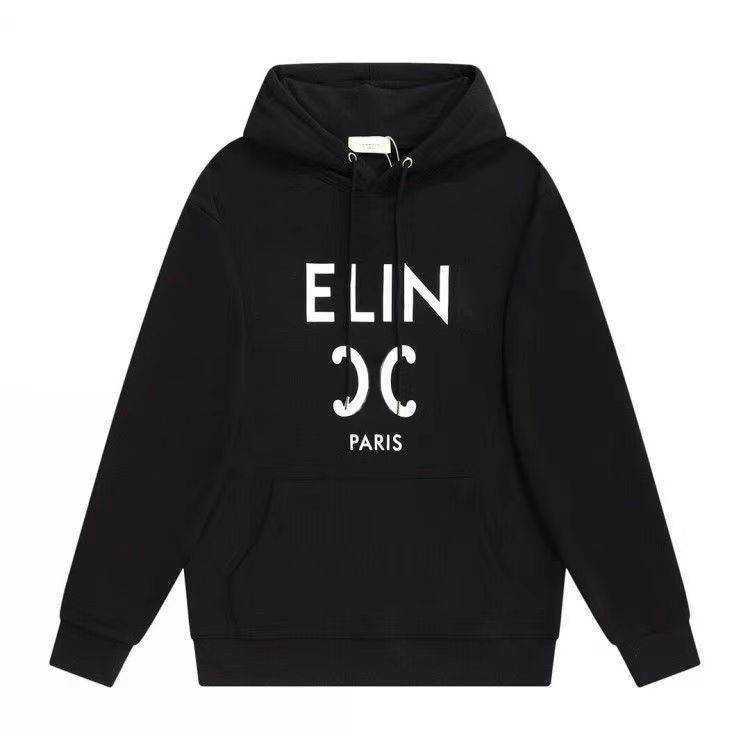 

Fashion Brand CELI Luxury Hoodie Autumn And Winter Casual Loose Letter Print Pulloves Sweater Men And Women Black