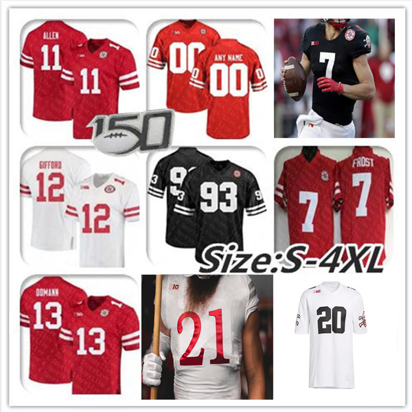 

Nebraska Cornhuskers NU College Football Jerseys Casey Thompson Anthony Grant Ajay Allen Trey Palmer Marcus Washington Alante Brown Travis Vokolek Brody Belt 4XL, Men black