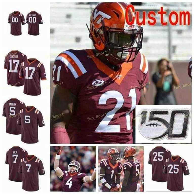 

Sj NCAA College Jerseys Virginia Tech Hokies 26 Sj vonn Quillen 33 McClease 49 Edmunds 5 Ryan Willis 82 James Mitchell Custom Football Stitched, As