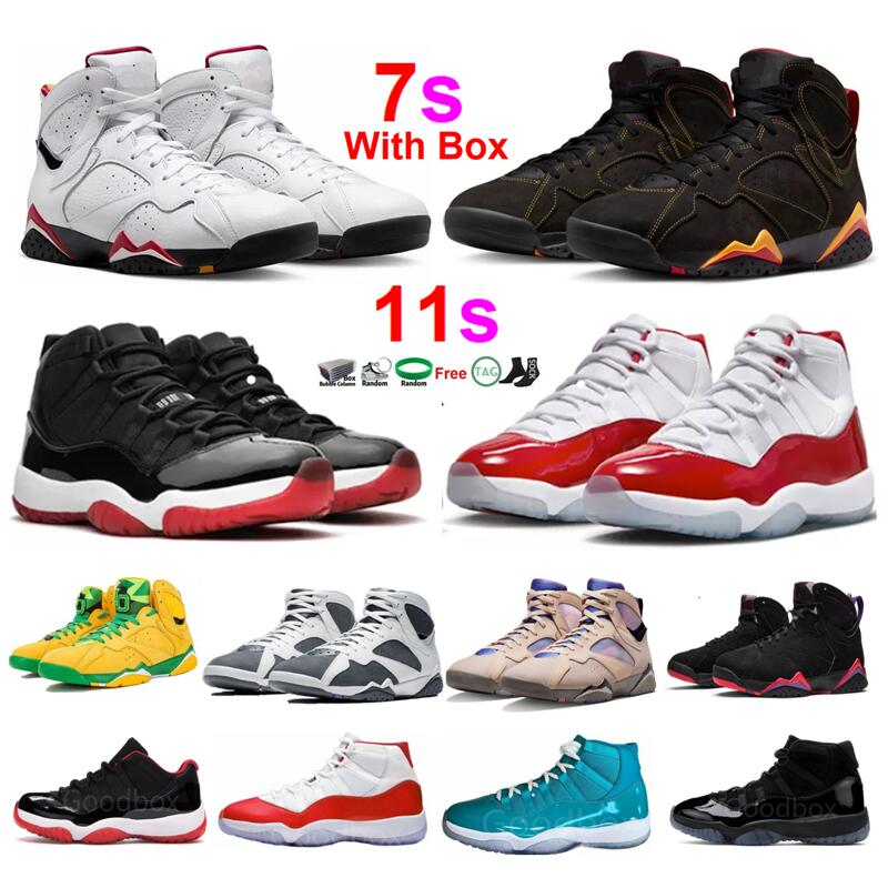 

LOW Cardinal 7s Basketball Shoes Cherry 11s Bred Citrus 7 With Box Men Women Flint Sapphire Concord Georgetown Midnight Navy Pure Violet, Color-2