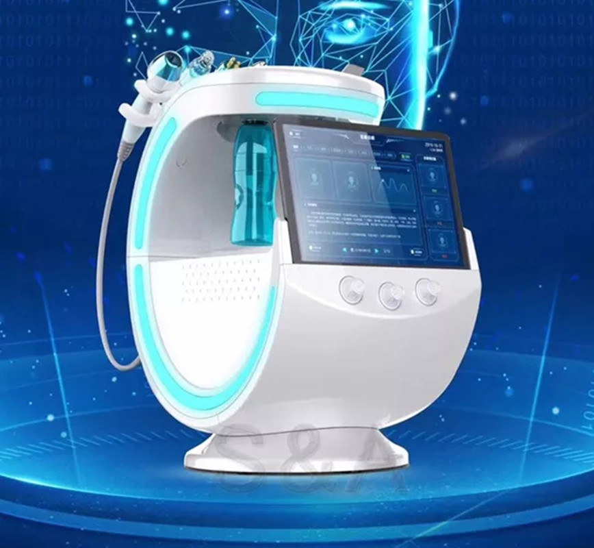 8 in 1 Skin Analyzer Facial Cleaning Microdermabrasion Diamond Hydra Water Oxygen Peeling Cleaning Machine