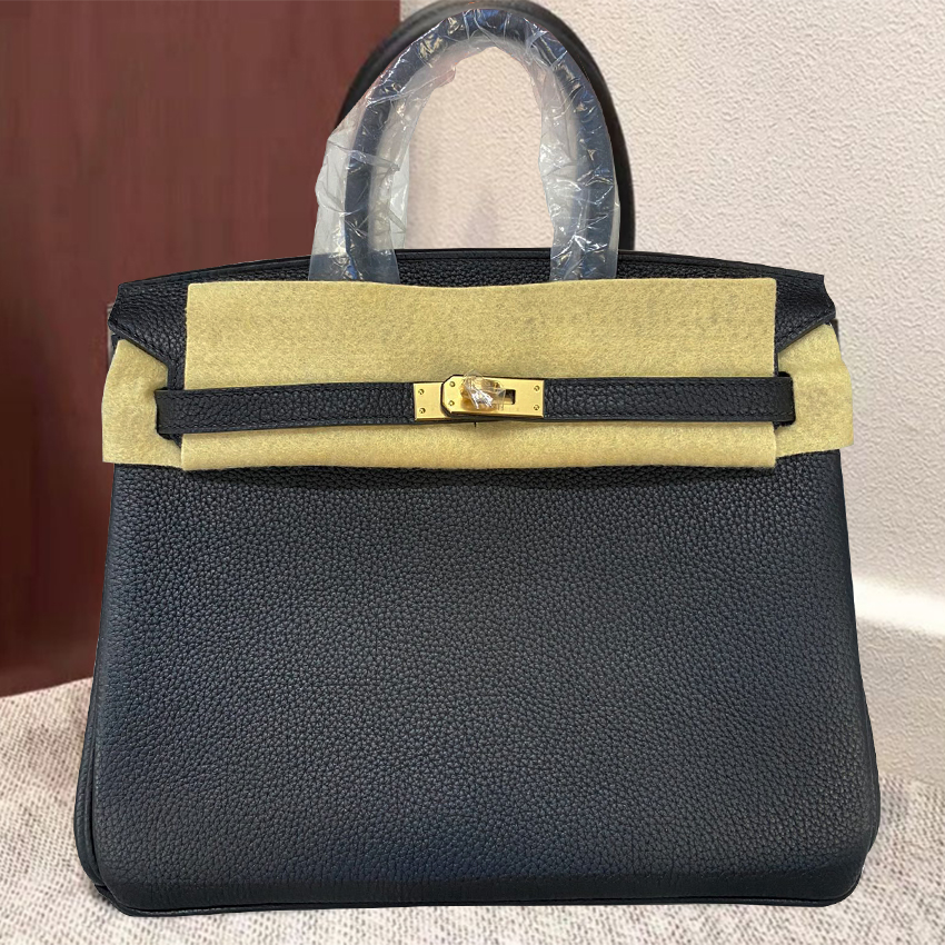 

9A Tote Bag half Handmade Togo Luxury designer Handbags brands classic fashion women purse cowhide leather pochette clutch with original box wholesale, Blue