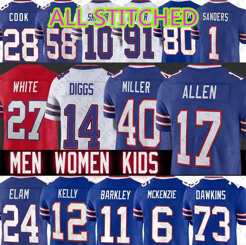 

Von Miller Josh Allen Jersey Stefon Diggs Buffalo''Bills''Kaiir Elam Custom Football Jerseys New Hull Tre'Davious White Tremaine Edmunds Mens Kids 4XL, As photo