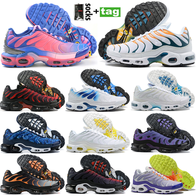 

2022 Tn Plus 1.0 Mens Running Shoes Air Cushion Classic Triple White Black Designer Sports Jogging Walking Hiking Sneakers Women Trainers Outdoor Shoe Maxes Size 40-45, 49