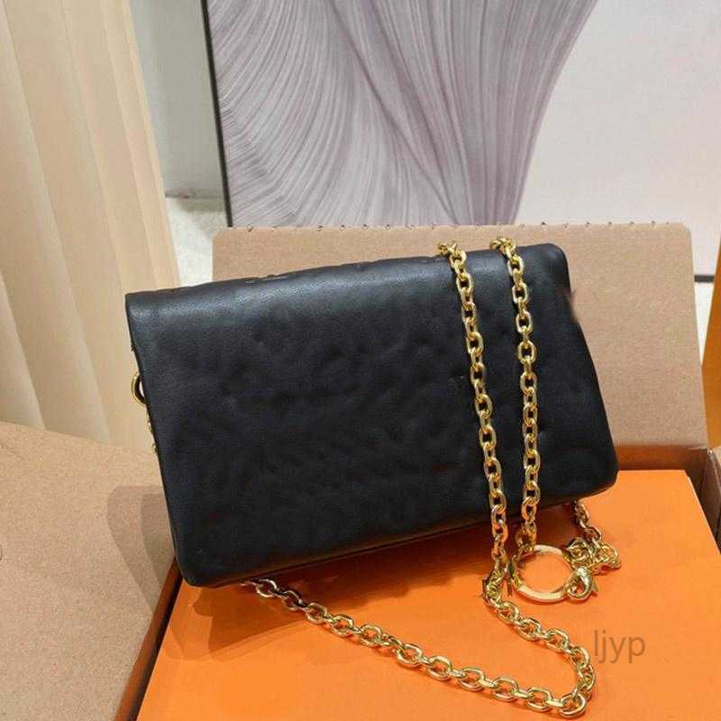 

Evening Bags Chain Messenger Bag Shoulder Bags Handbag Purse Fashion Plain Smooth Real Leather Letter Pattern Hasp Internal Zipper 5A Quality, Black