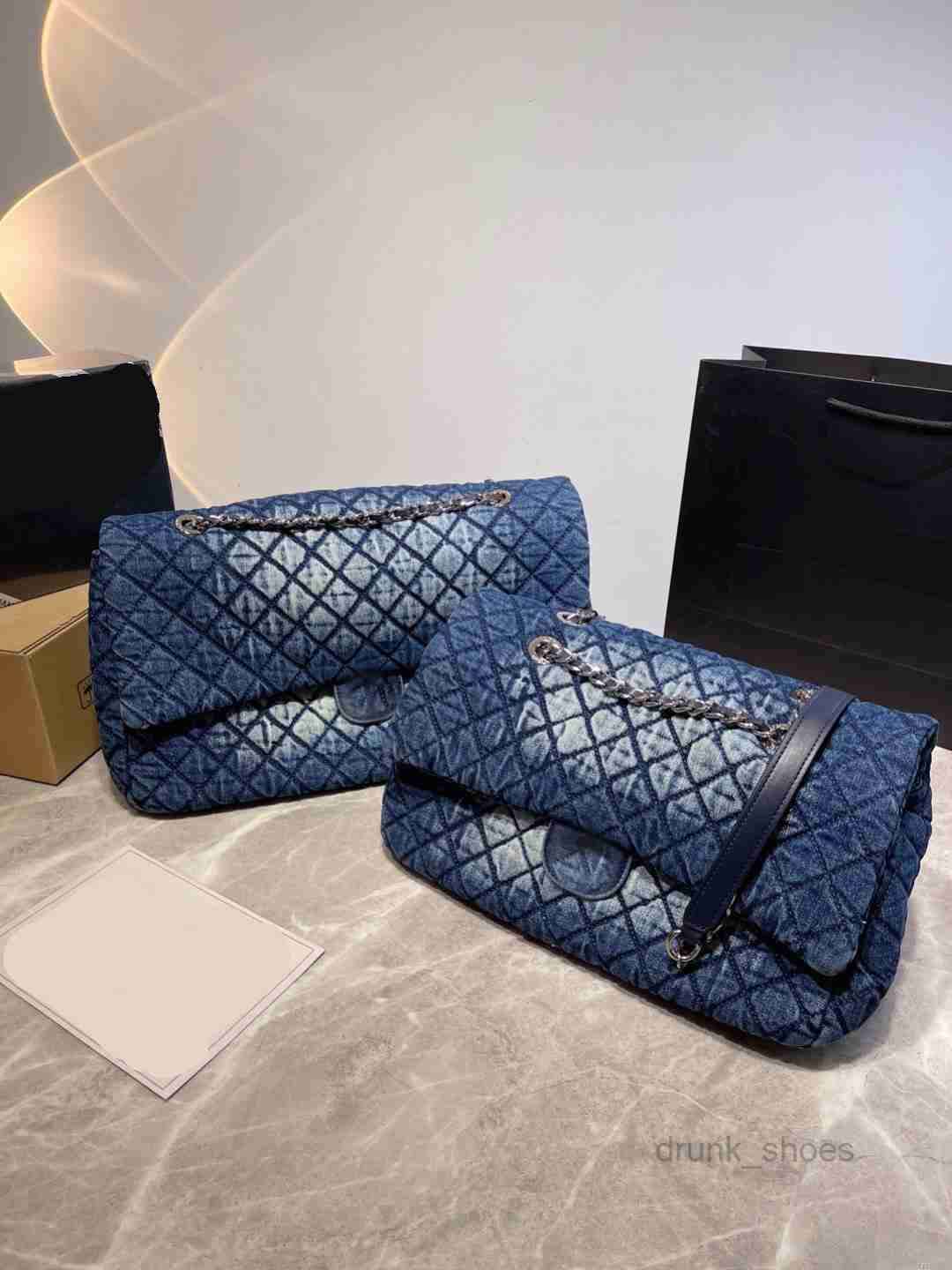 

Evening Bags Denim Tote Bag Large Capacity Shopping Handbag Women Vintage Shoulder Bagss Leather Luxury Designer Brand Crossbody Female Letter Purses, Black