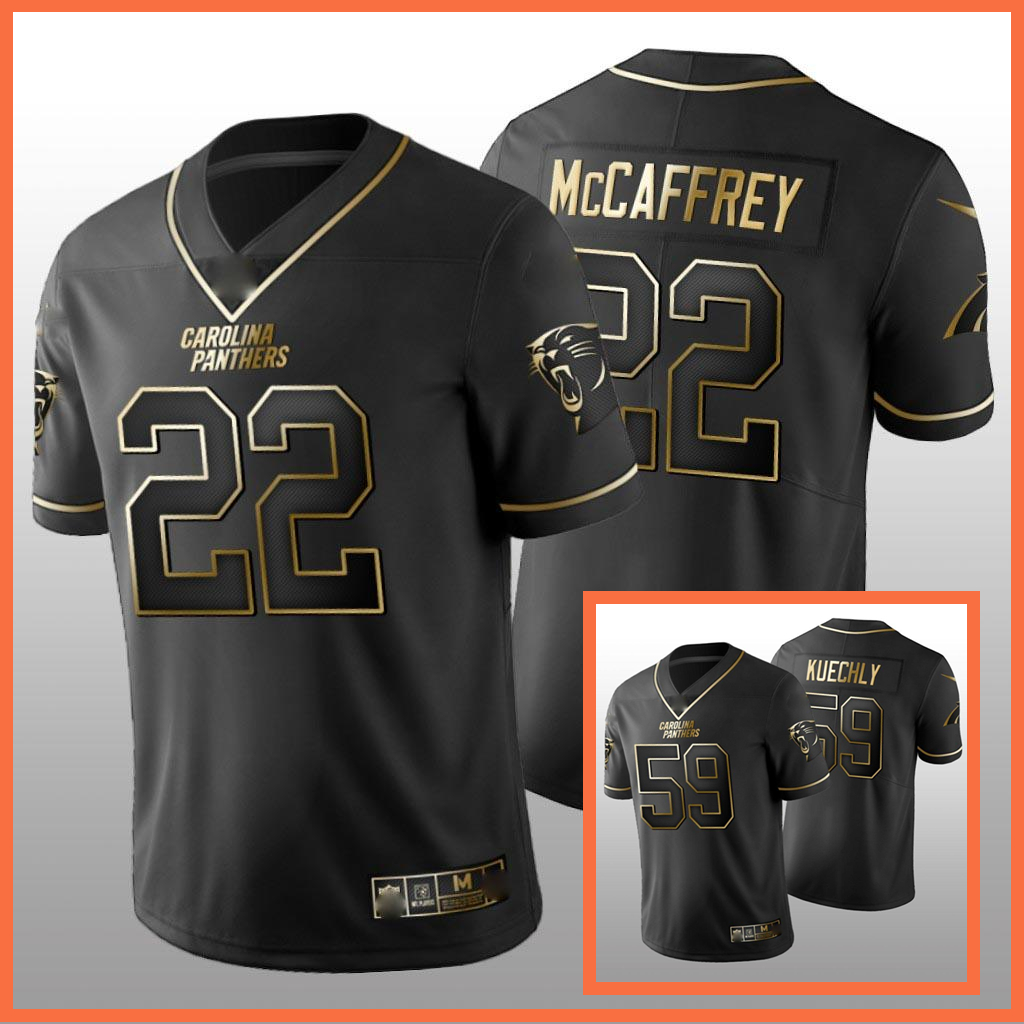 

Jersey Custom Carolina''Panthers''Men #22 Christian McCaffrey 59 Luke Kuechly''NFL''Women Youth Black Golden Limited Jersey Wholesale