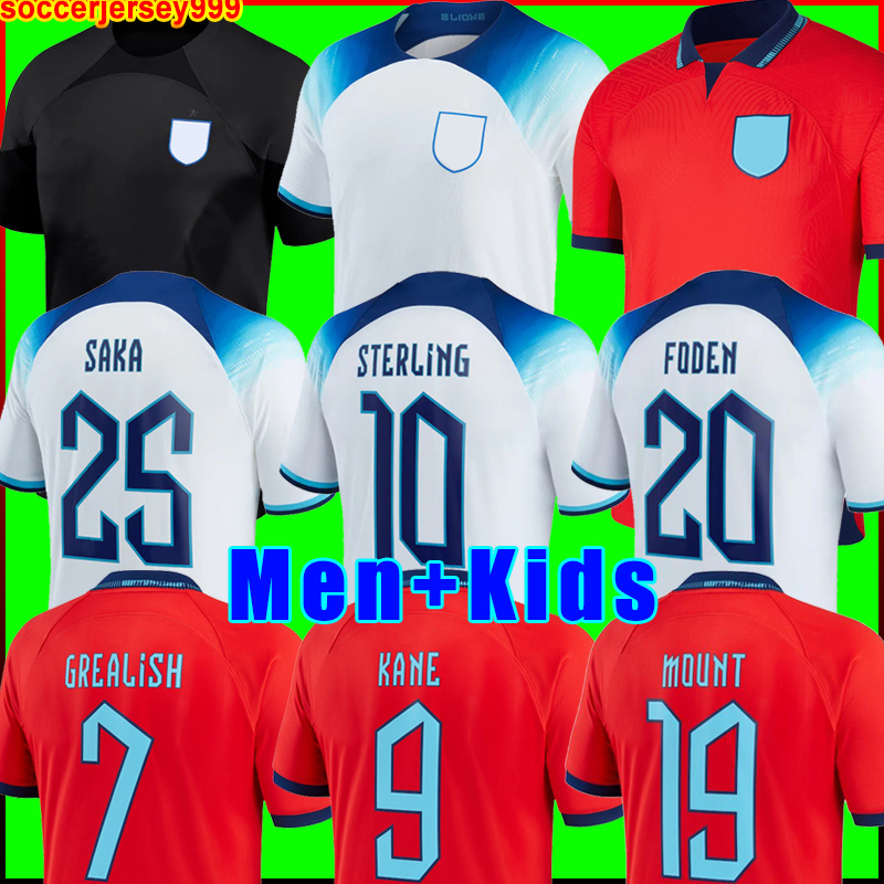 

KANE STERLING soccer jersey 2022 2023 RASHFORD ENGlANDS SANCHO GREALISH MOUNT FODEN MAGUIRE world cup 22 23 national football shirt men kids kit sets uniforms top, 22/23 men goalkeeper black