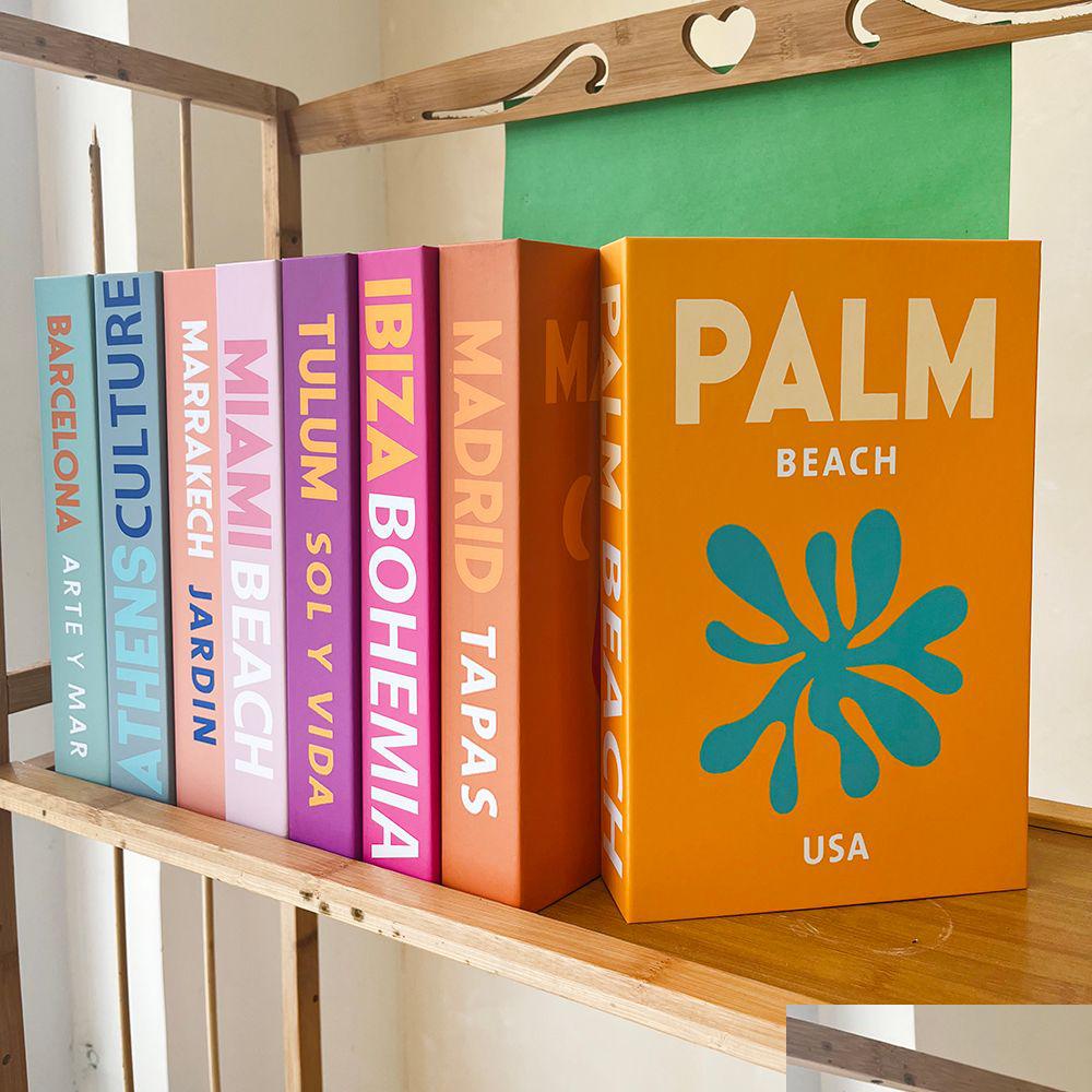 

Decorative Objects Figurines Fashionable Fake Book Decoration Home Books Modern Simation Lu Drinktoppers Dhgmw