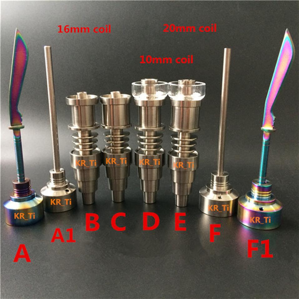 

Titanium Carb Cap Dabber Quartz Enail Quartz Hybrid Titanium Nail Joint10mm 14 5mm & 18 8mm Female and Male fit 10mm 16mm 20mm Ena274v