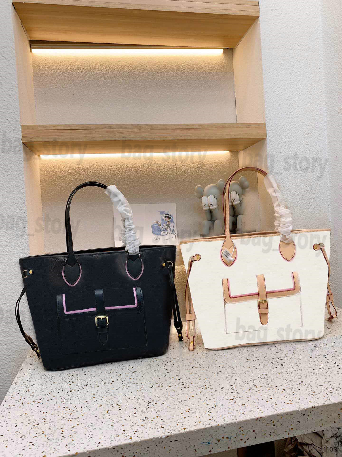 

Fall For You Never MM Full Bag Designer Tote M20921 2 pcs evening Bags Outdoor GM Shoulderbag Classic Vintage Outside Pocket Smail Totes Women Monograms Letter Purse