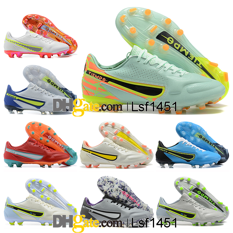 

GIFT BAG Mens High Tops Football Boots Crampons Tiempo 9 Elite FG Firm Ground Cleats Legend IX ACC Soccer Shoes Outdoor Superfly Trainers Botas De Futbol, Color 10