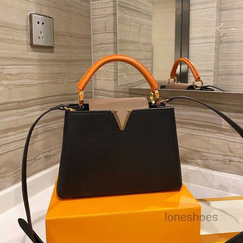 

Evening Bags 27cm Handbags Purses Classic Women Crossbody Shoulder Bags Grain Cowhide Leather Top Handle Detachable Shoulder Strap Free Shi