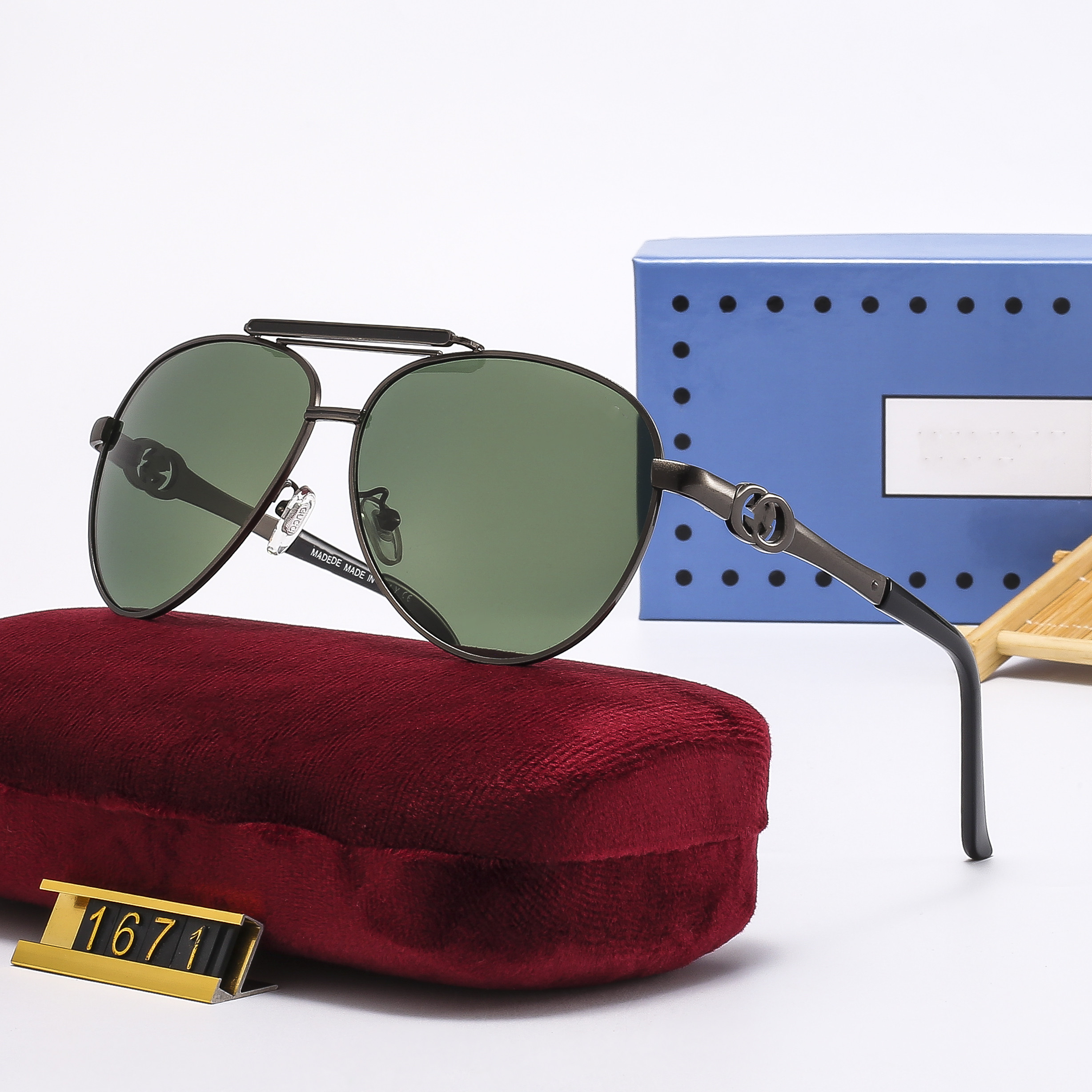 Classic Pilot Sunglasses Men Polarized Glasses Driving Metal Sun Glasses Women Vintage Brand Designer Red Shades Male Anti-glare