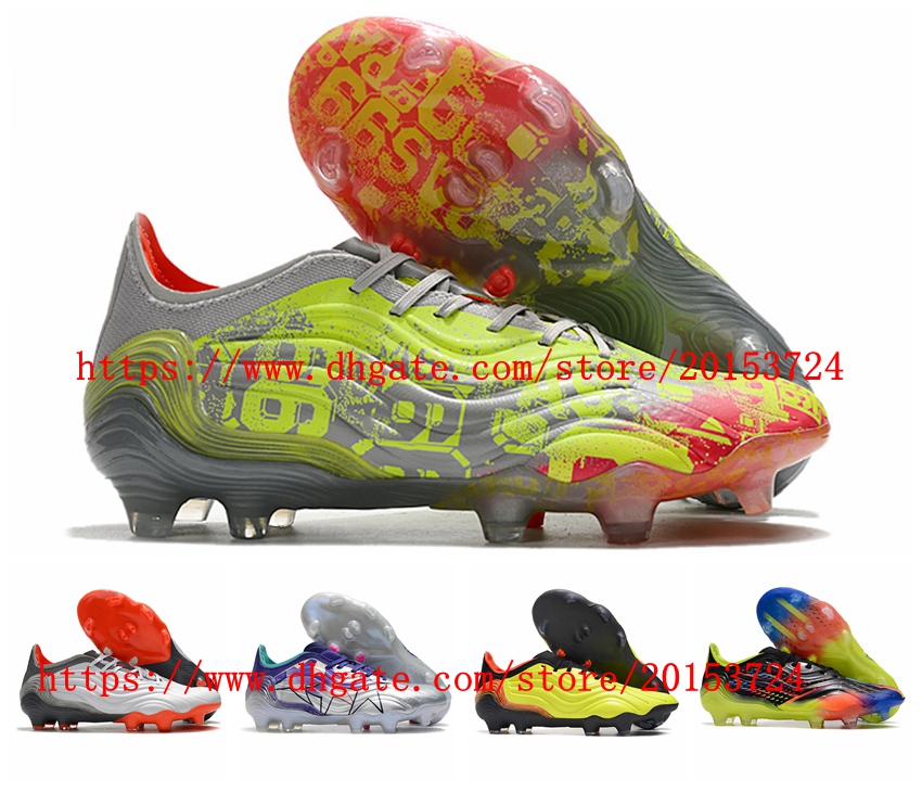 

Mens COPA SENSE.1 FG Soccer shoes Cleats Football Boots Knit orange yellow botas de futbol Breathable, As picture 4