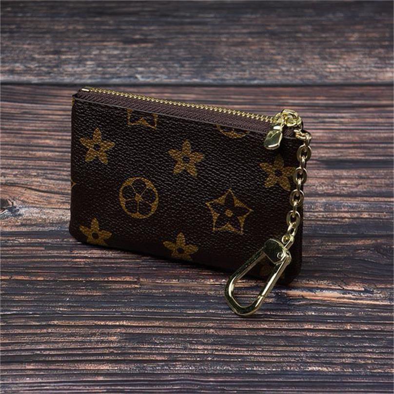 

2022 Fashion Womens Mens Key Ring Credit Card Holder Coin Purse Luxury Bag Charm Brown Canvas M62650, Invoice