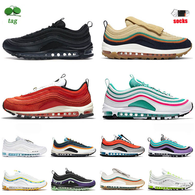 OG97 Designer Coussin Chaussures De Course Hommes Femmes Baskets Réfléchissantes Golf NRG Céleste Or Goyave Glace Satan Jésus Slime Halloween Wit