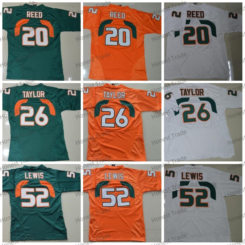 

NCAA College Football Jersey Ed Reed White Sean Taylor Ray Lewis Green University Stitched Men Jerseys Mesh, Men;as