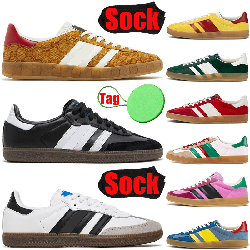 

Designer Gazelle Samba OG shoes mens womens Gazelles Sambas luxury Vegan pink Velvet Red Black White Gum trainers sports sneakers, #9 game royal red 40-45