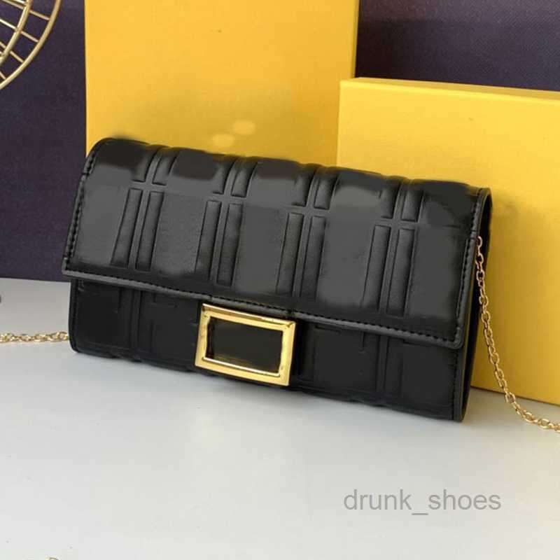 

Evening Bags Long Wallet Cross Body Bag Organ Shoulder Bag Handbag Leather Classic Embossing Letter Chain Metal Buckle Interior Zipper Pocket Multi Card Position, Coffee