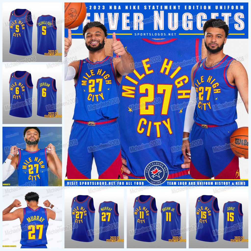 

2022-23 Mile High City Jersey Denver''Nuggets'' Murray Braun Smith Howard Campazzo Nnaji Cousins Porter Jr. Hyland Gordon Green Jokic, Youth
