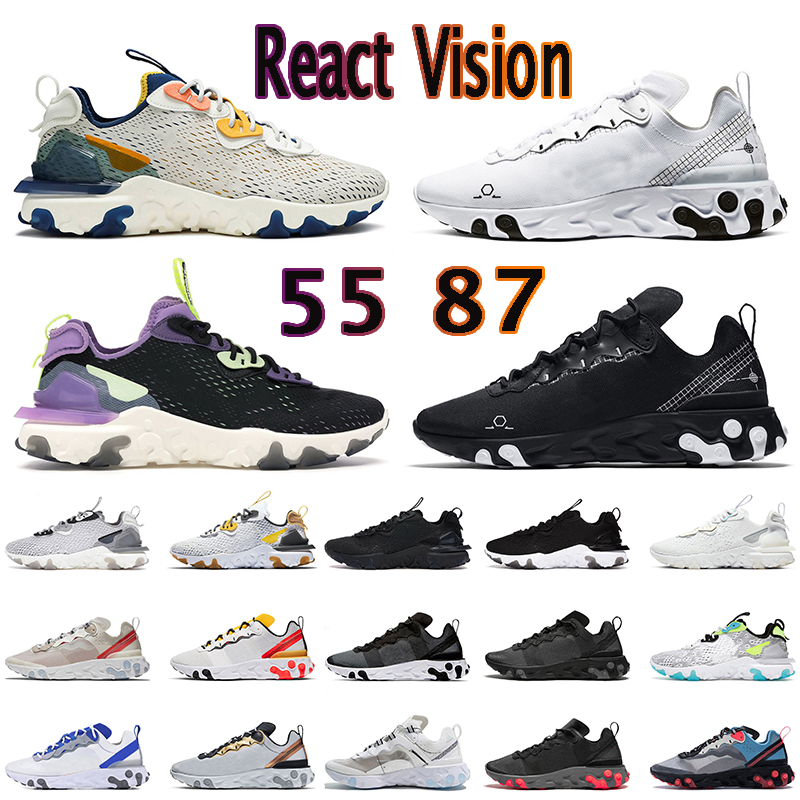 

Epic React Vision Running Shoes Element 55 87 Women Mens Trainers Sports White Iridescent Light Orewood Brown Triple Black Schematic Gravity Purple Runner Sneakers, D27 metallic gold 36-45