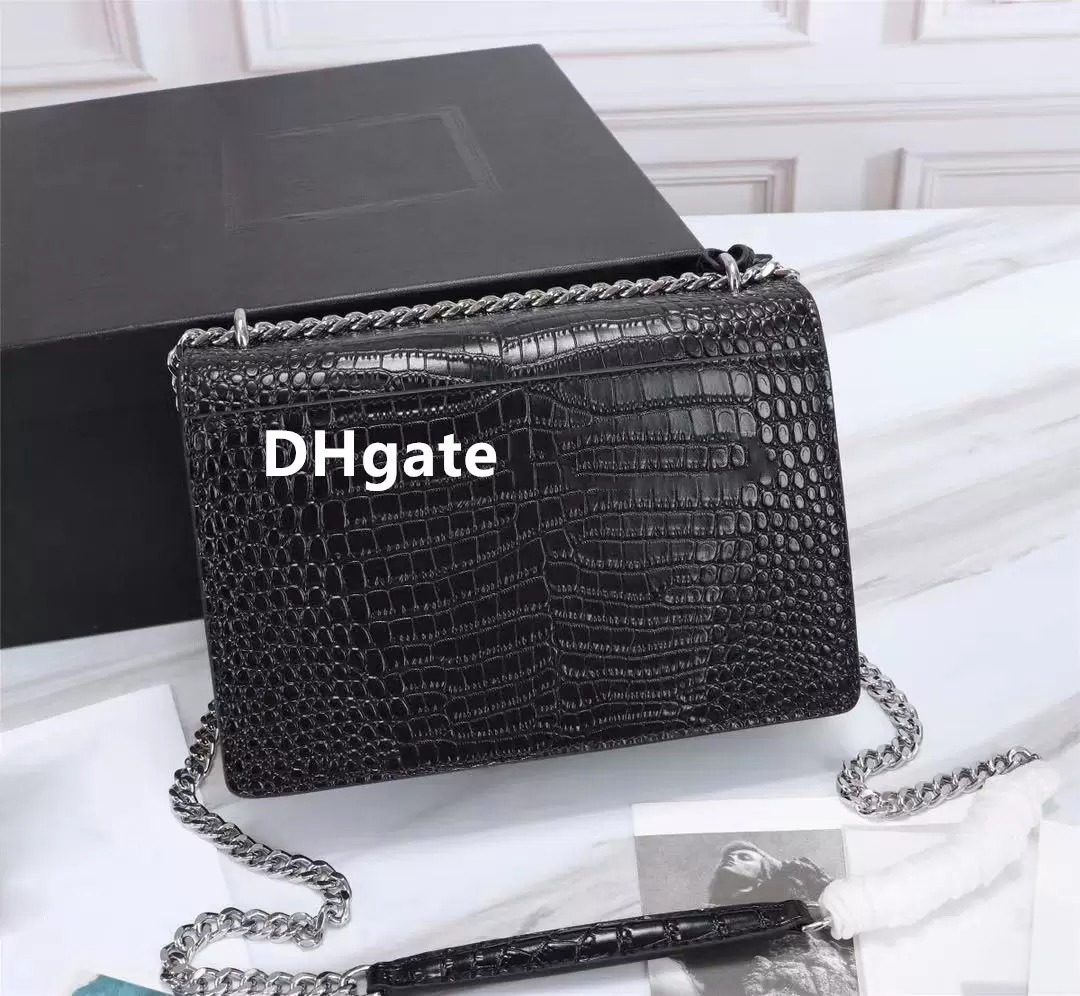

Luxury Designer Sunset Bag Classic latest Color Women Shoulder Bags Chain Handbag Toothpick Pattern Leather Womens Cross Body Handbags Fashion Bag Black BG487