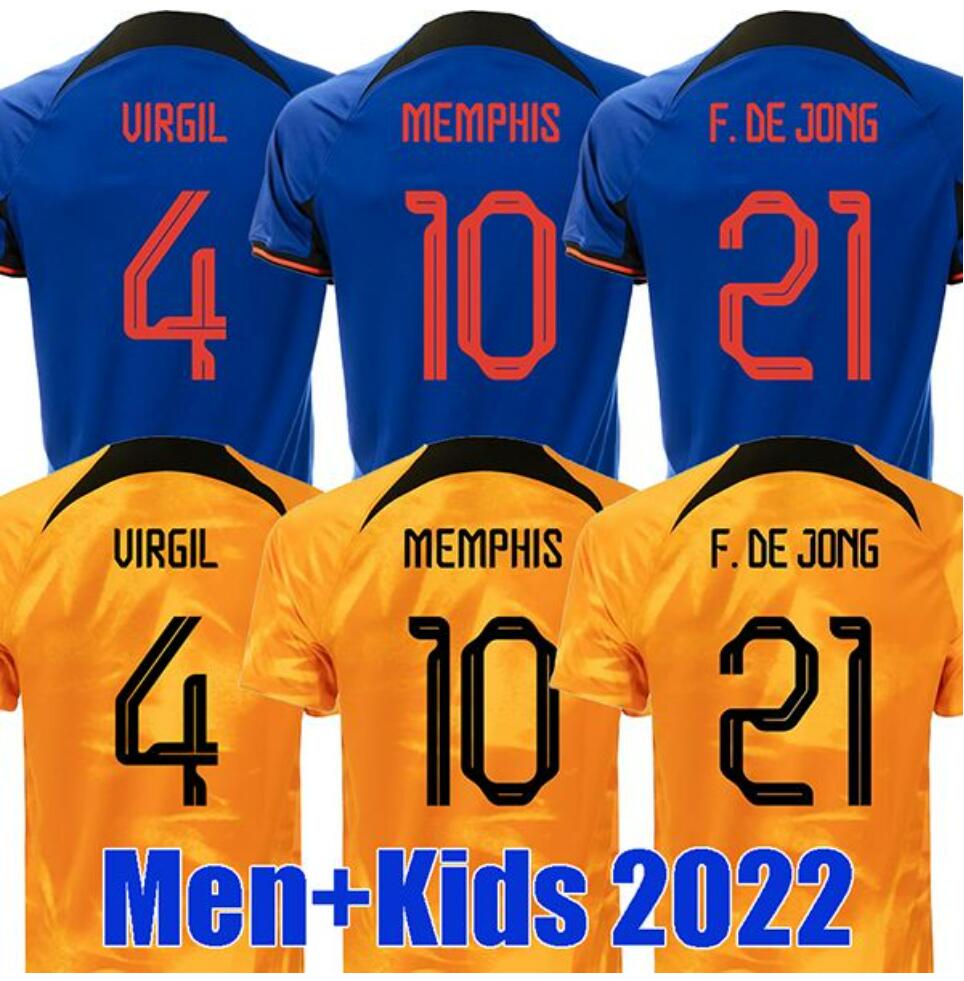 

2022 2023 Netherlands MEMPHIS soccer jersey DE JONG Holland DE LIGT WIJNALDUM VAN DIJK 22 23 football shirt men kids kit DUMFRIES maillot camiseta camisa futebol, 2022 hone +world cup
