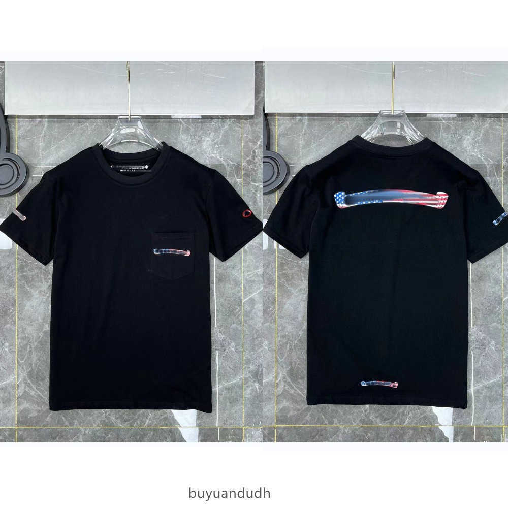 

Classic Mens t Shirt Fashion Ch High Quality Chrome Brand Letter Sanskrit Cross Pattern T-shirts Designers Hearts Pullover Tops Cotton Tshirts Women Tees Htf6, 41