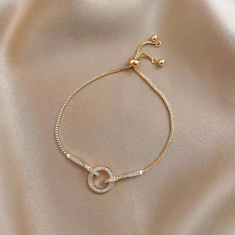

Korean INS Fashion Bracelets love bangle designer for women chains nail bracelet clovers necklace designers bracelets luxury charm gold cjeweler clove charms