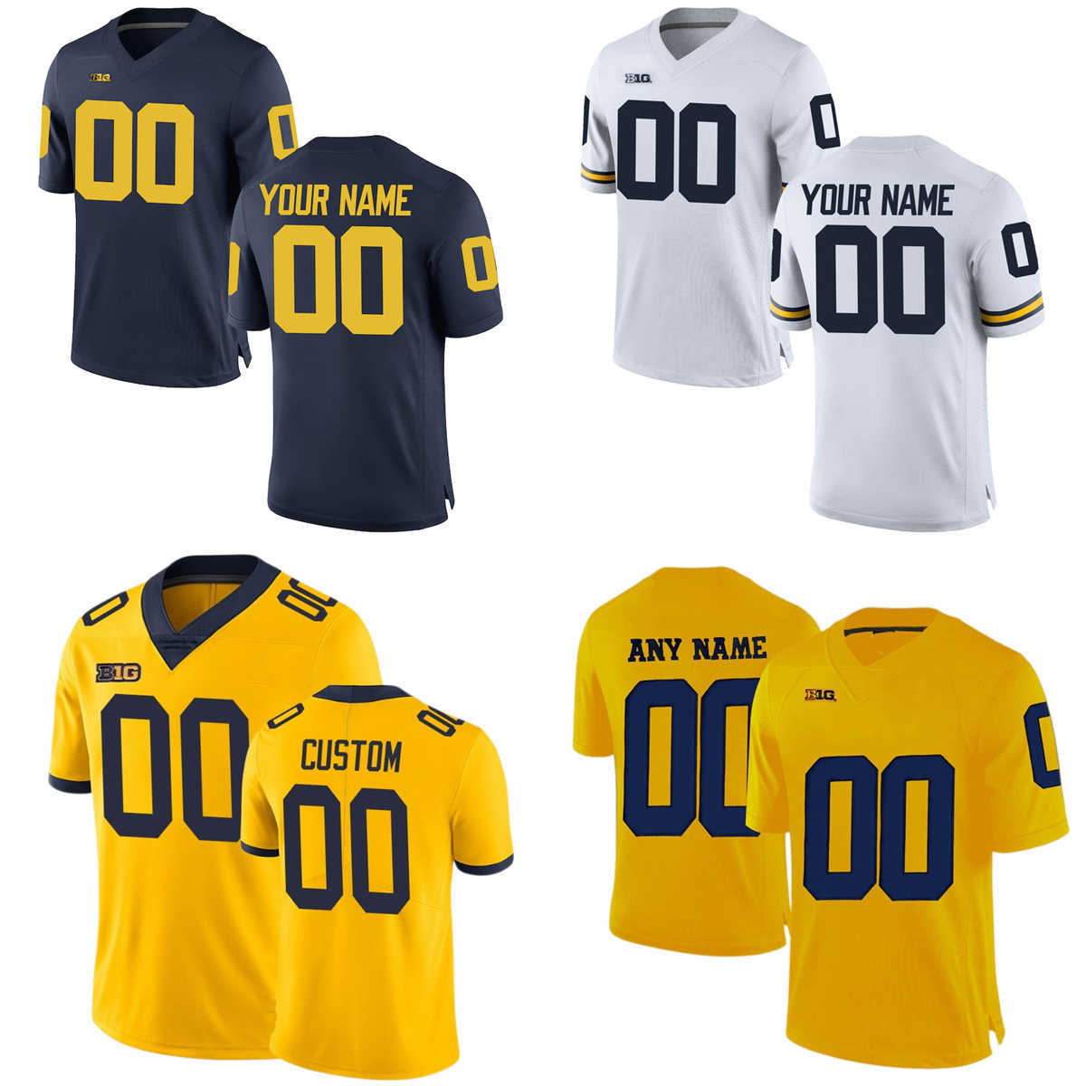 

NCAA Michigan Wolverines College Football Jerseys 97 Aidan Hutchinson 4 Michael Danna 7 Khaleke Hudson 29 Glasgow 86 Luke Schoonmaker 15 Giles Jackson Custom Jersey, Custom name number